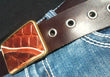 Brown embossed Abstract Buckle